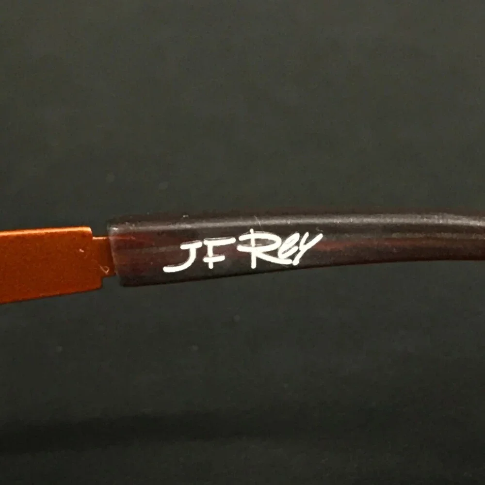 J.F. Rey Eyeglasses Frames JF2595 0000 Black Copper Brown Rimless 54-18.5-143